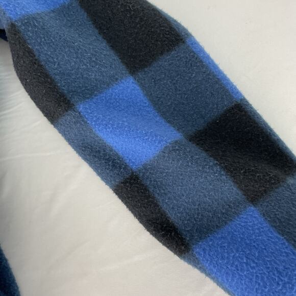 Vintage Columbia Blue Buffalo Plaid Full Zip Fleece Jacket Mens Size Medium - Picture 3 of 5